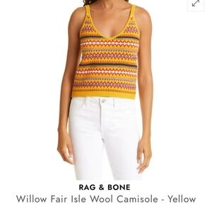 Rag & Bone Fair Isle Cami - Mustard Yellow
